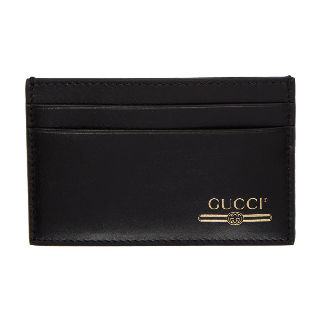 Gucci Gg Logo Card Holder In Black
